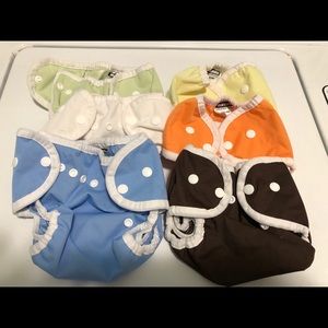 Six Thirstiest Size One cloth diaper covers